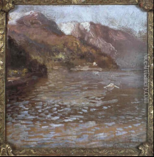 Le Lac De Come - Italie Oil Painting - Gaston La Touche