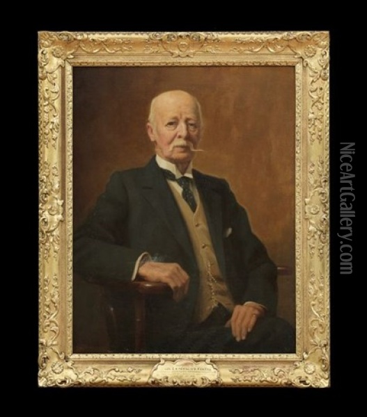 Portrait Of Col. C. H. Nevill Oil Painting - Ernest Moore