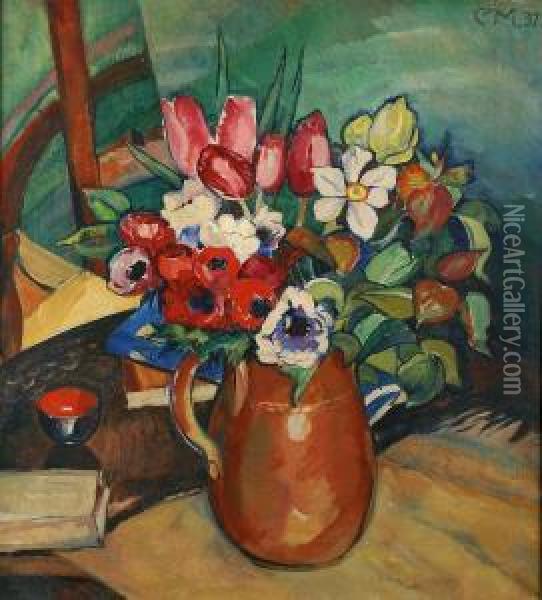 Bouquet De Fleurs Oil Painting - Carl Moll