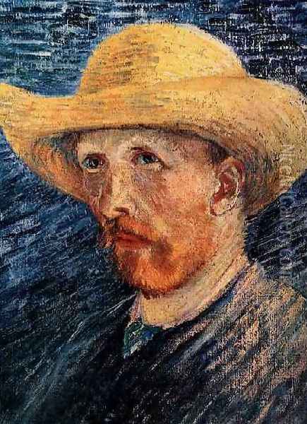Self Portrait With Straw Hat II Oil Painting - Vincent Van Gogh