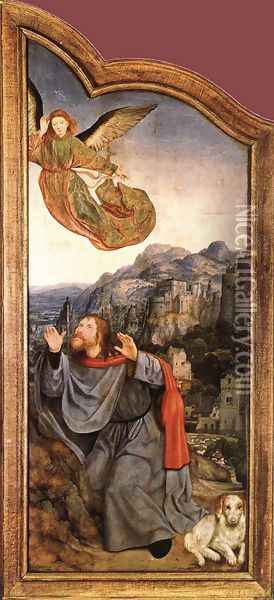 St Anne Altarpiece (left wing) 1507-08 Oil Painting - Quinten Metsys