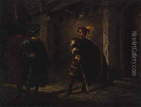 The Duel Oil Painting - Alphonse Marie de Neuville