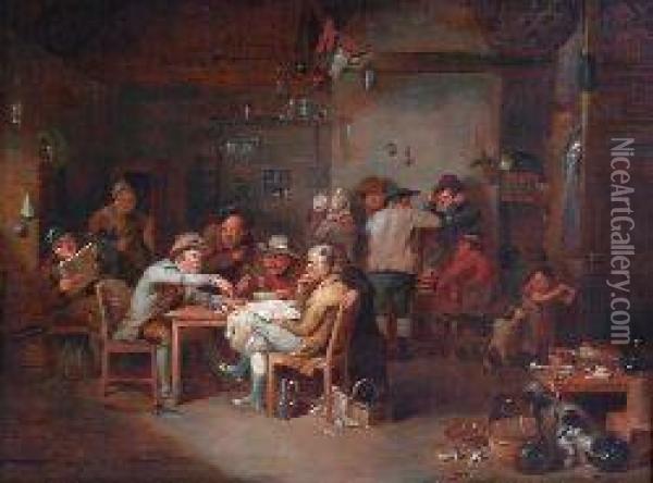 The Village Politicians Oil Painting - Sir David Wilkie