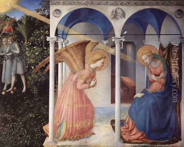 The Anuntiation Oil Painting - Angelico Fra
