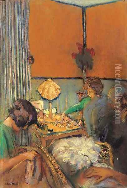 Le salon Oil Painting - Jean-Edouard Vuillard