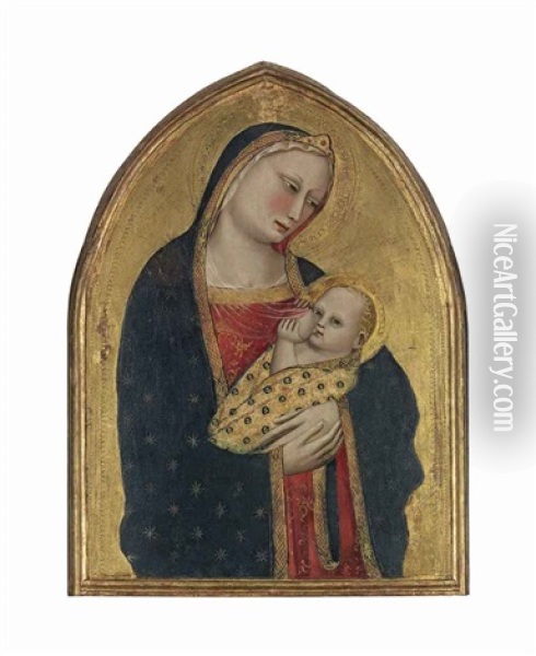 The Madonna Lactans Oil Painting - Giovanni del Biondo