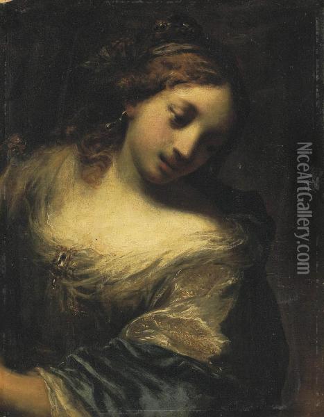 A Lady Oil Painting - Francesco Botti