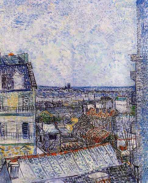 View of Paris from Vincents Room in the Rue Lepic Oil Painting - Vincent Van Gogh