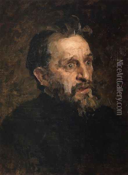 Portrait of painter Grigory Grigoryevich Myasoyedov 2 Oil Painting - Ilya Efimovich Efimovich Repin