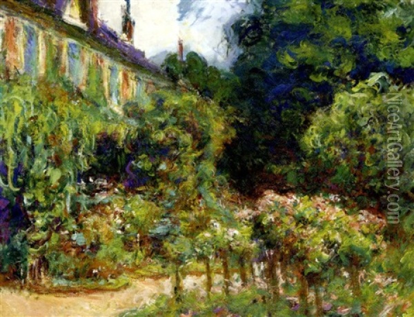 La Maison De L'artiste A Giverny Oil Painting - Claude Monet
