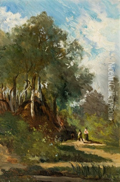 Pendants: Sommerliche Landschaften Oil Painting - Joseph Brunner