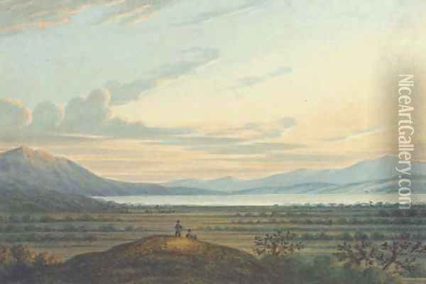 The Plains of Marathon, Greece Oil Painting - William Turner