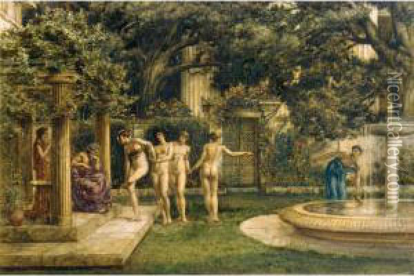 A Visit To Aesculapius Oil Painting - Sir Edward John Poynter