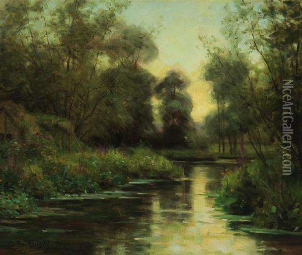 ''the Abandoned Hut'' Oil Painting - Louis Aston Knight