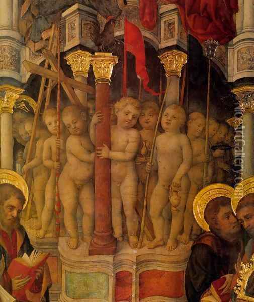 Coronation of the Virgin (detail) Oil Painting - Michele (di Taddeo di Giovanni Bono) Giambono