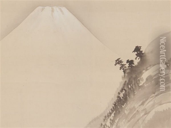 Mount Fuji Oil Painting - Gyokusho Kawabata