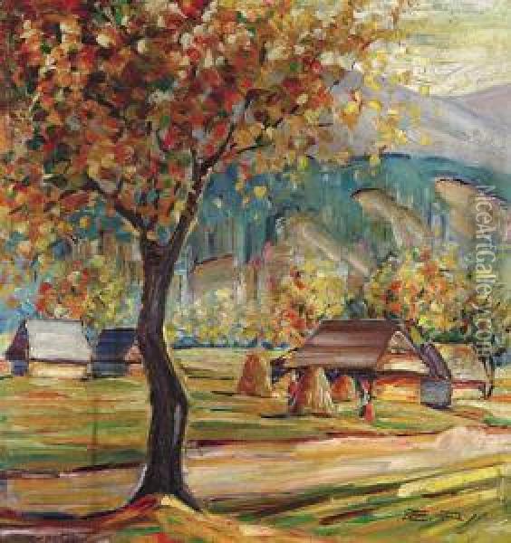Pejzaz Gorski Jesienia Oil Painting - Edward Smigly-Rydz