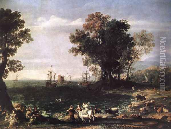 The Rape of Europa, 1655 Oil Painting - Claude Lorrain (Gellee)