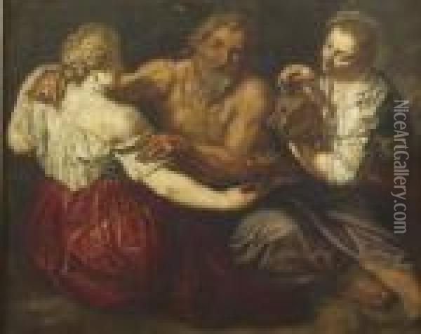 Lot And His Daughters Oil Painting - Peter Paul Rubens