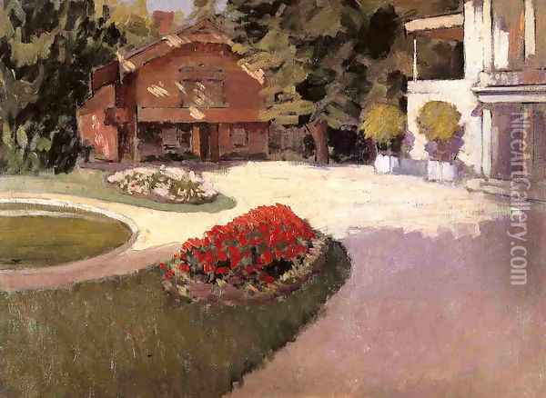 Garden At Yerres Oil Painting - Gustave Caillebotte
