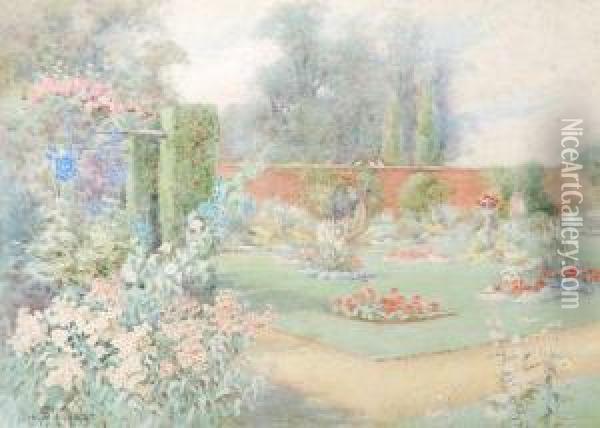 Theold Cherry Orchard, Claydon Park Oil Painting - Lilian Stannard