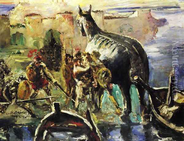 The Trojan Horse Oil Painting - Lovis (Franz Heinrich Louis) Corinth