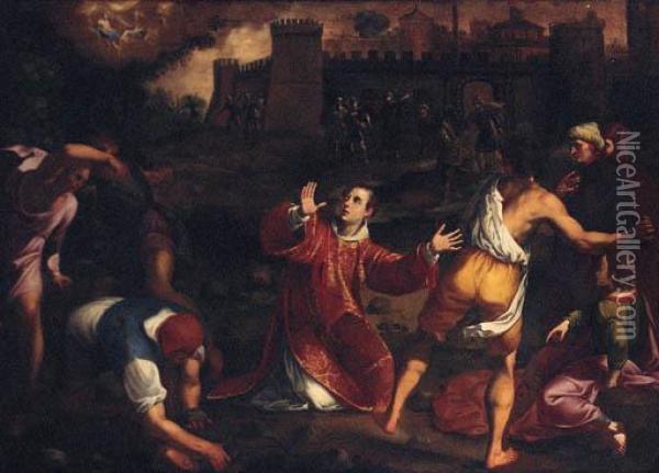 The Stoning Of Saint Stephen Oil Painting - Gregorio Pagani