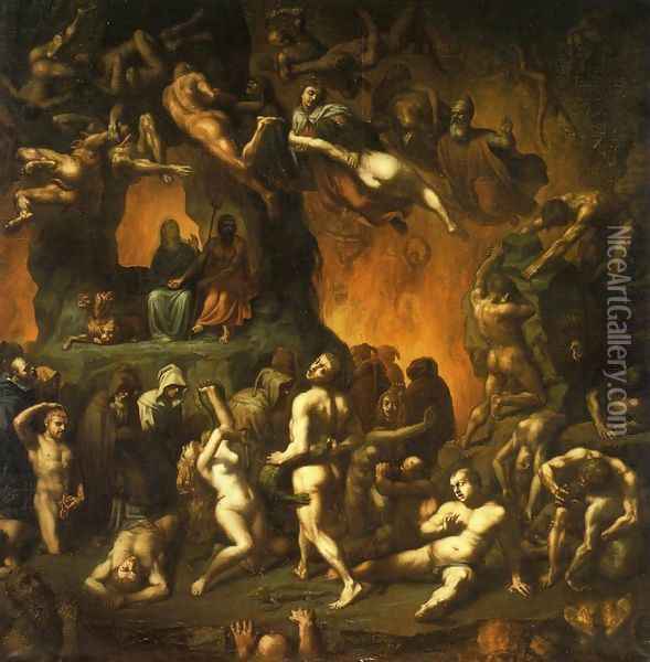 Dante's Inferno Oil Painting - Paul Chenavard