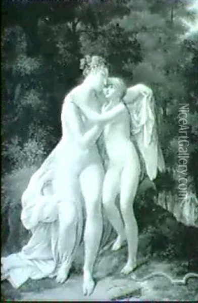 Venus Et L'amour Oil Painting - Antoine Jean Joseph Ansiaux