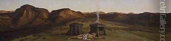 Death of Abel Oil Painting - Elihu Vedder