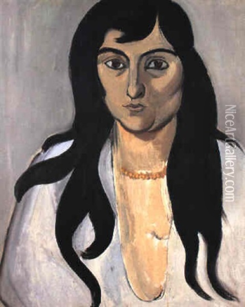 La Femme Au Collier D'ambre Oil Painting - Henri Matisse