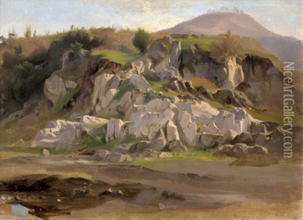 Felsenlandschaft Bei Narni In Umbrien Oil Painting - Wilhelm Klose