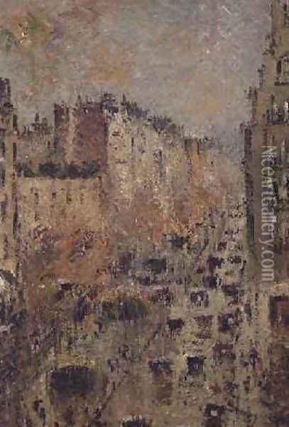 The Boulevard Raspail 1928 Oil Painting - Gustave Loiseau