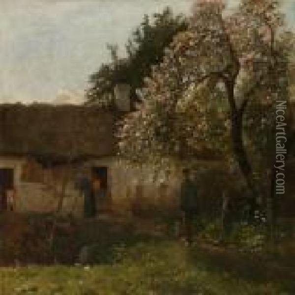 Country Idyll In Hornsherred,denmark Oil Painting - Gustav Vermehren