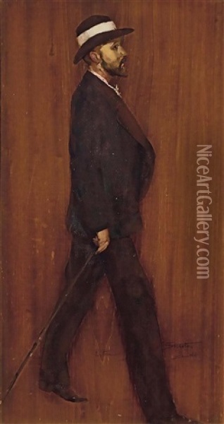 Self Portrait Oil Painting - Arthur Streeton