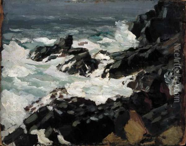 Storm On The North Coast Oil Painting - Paul Dougherty