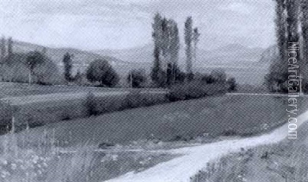 Landschaft Bei Duingt Oil Painting - Giovanni Giani