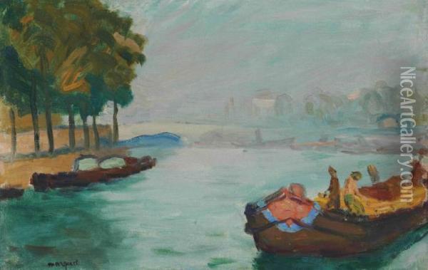 Bords De Seine Oil Painting - Albert Marquet