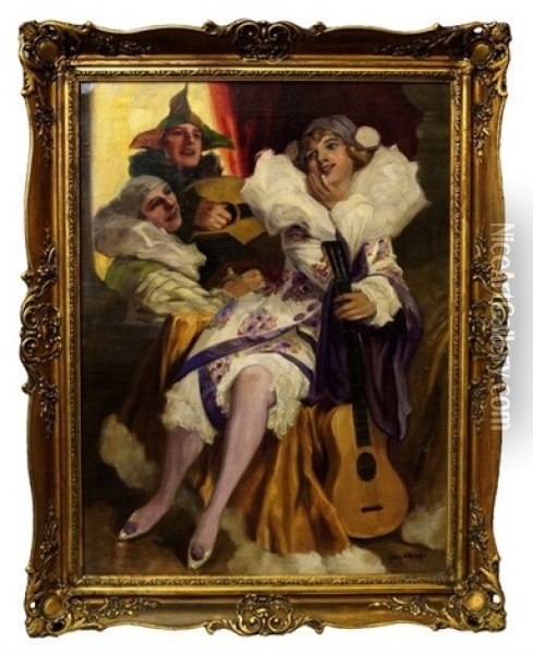 Trio Of Musicians Oil Painting - Richard Geiger