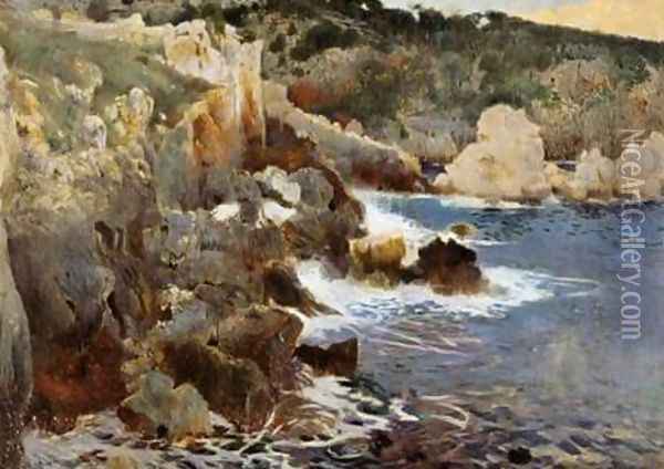 Enchanted Cove Majorca 1901 Oil Painting - Joaquin Mir Trinxet