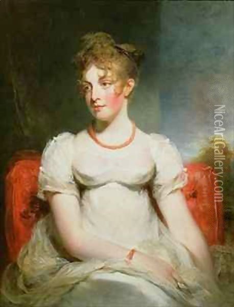 Portrait of Frances Elizabeth Addington (1788-1828) Oil Painting - Sir William Beechey