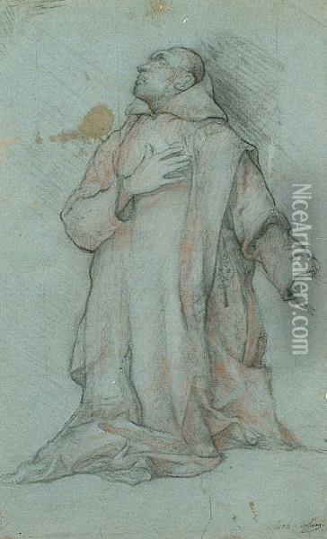 Standing Female Saint With Two Putti Above Oil Painting - Filippo Bellini