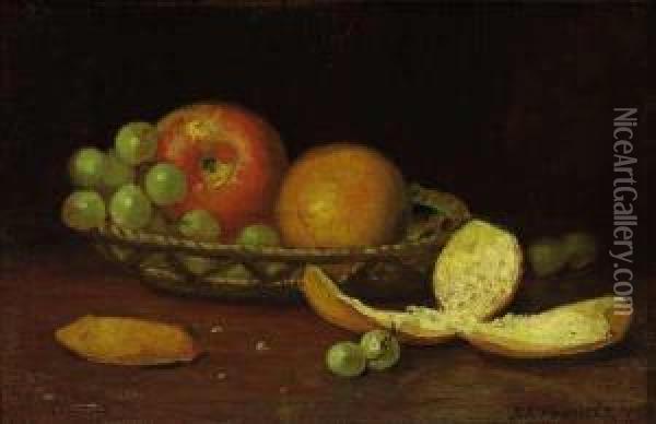 ''apples, Oranges & Grapes'' Oil Painting - John Francis