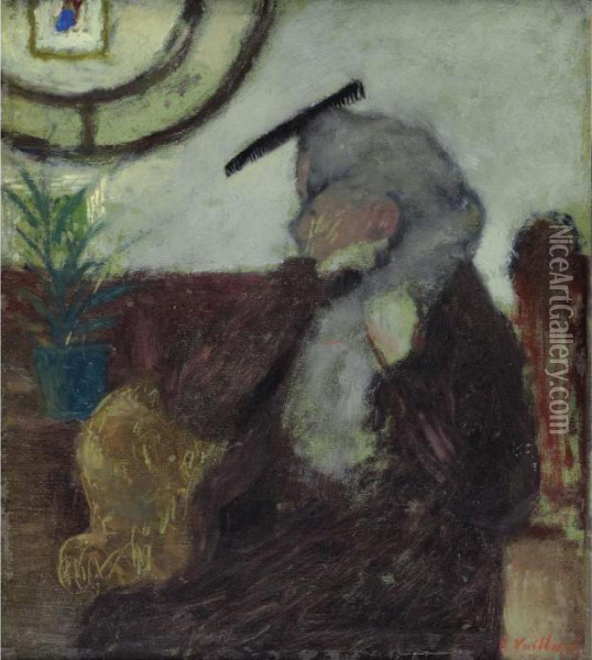 Property From A Private French Collection
 

 
 
 

 
 Le Peigne (recto)etude De Femme (verso) Oil Painting - Jean-Edouard Vuillard