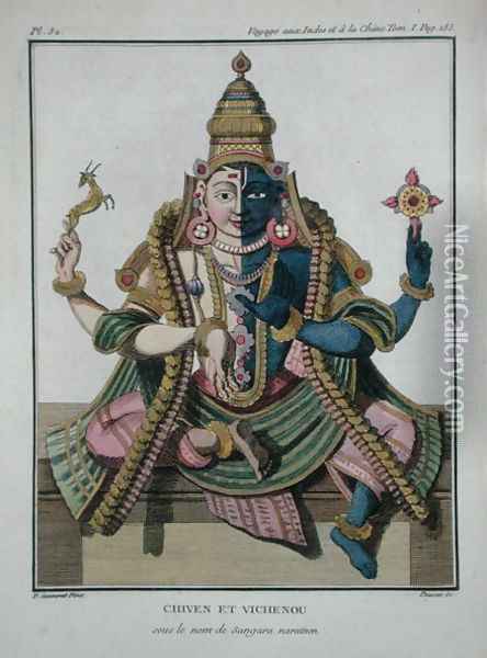 Hari-Hara, from Voyage aux Indes et a la Chin by Pierre Sonnerat, engraved by Poisson, published 1782 Oil Painting - Pierre Sonnerat