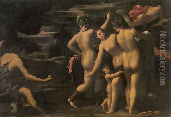 The Judgement of Paris Oil Painting - Sigismondo (Mondino) Scarsellino