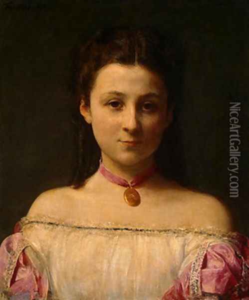Mademoiselle de Fitz-James Oil Painting - Ignace Henri Jean Fantin-Latour