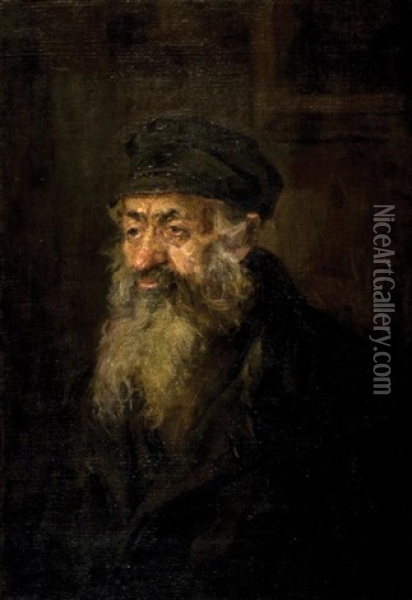 Man With A Beard Oil Painting - Nikolai Ivanovich Kravchenko