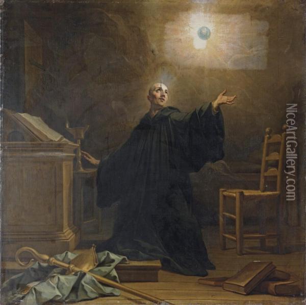 The Ecstasy Of Saint Benedict Oil Painting - Jean II Restout