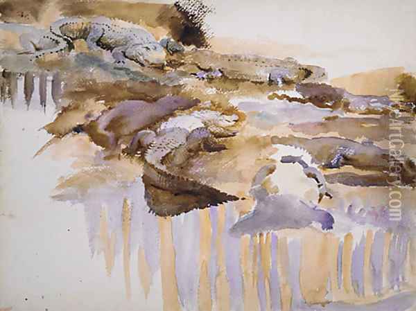 Alligators 1917 Oil Painting - John Singer Sargent